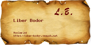 Liber Bodor névjegykártya